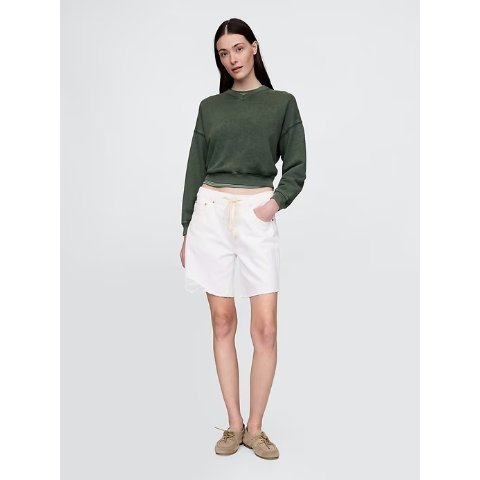  90s宽松中腰牛仔短裤 8英寸