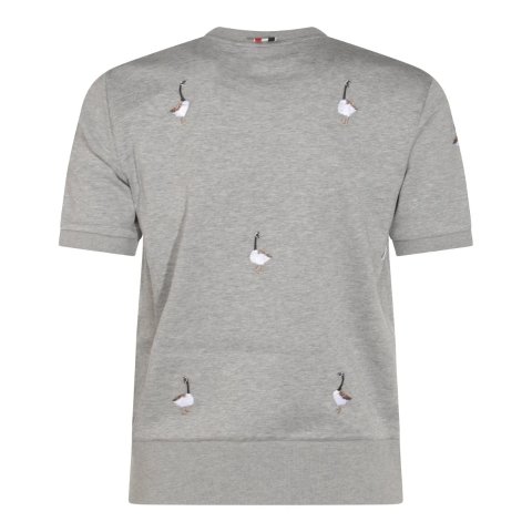 Thom Browne Logo Patch Geese-Embroidered T-Shirt