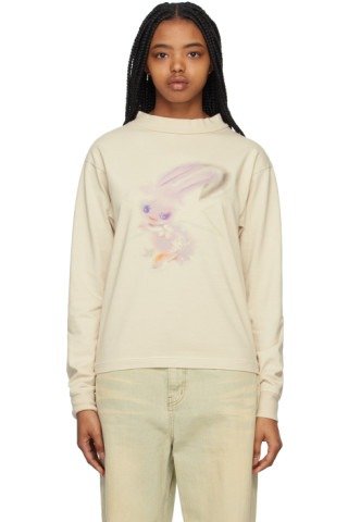 小兔子半高领长袖T恤