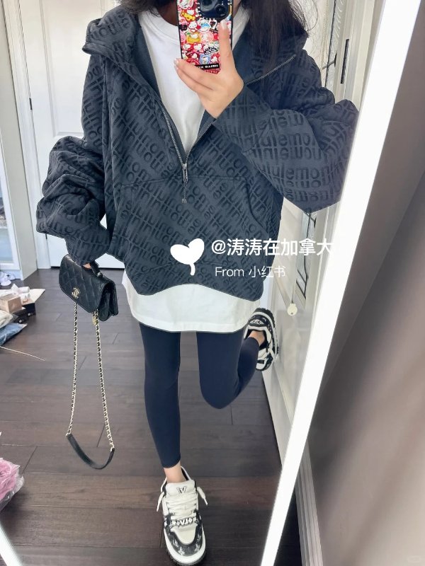 Scuba 宽松半拉链连帽衫