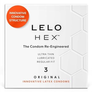 Lelo超薄，谁用谁知道LELO HEX Original 薄型安全套 54mm 3只装