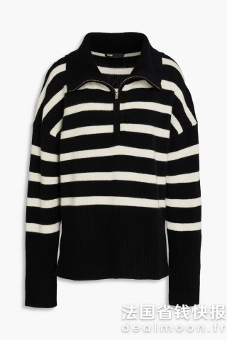 条纹羊绒混纺毛衣
