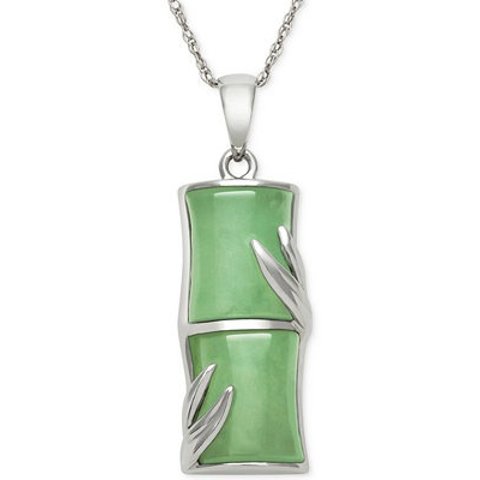 Macy sDyed Jade Pendant Necklace Sterling Silver
