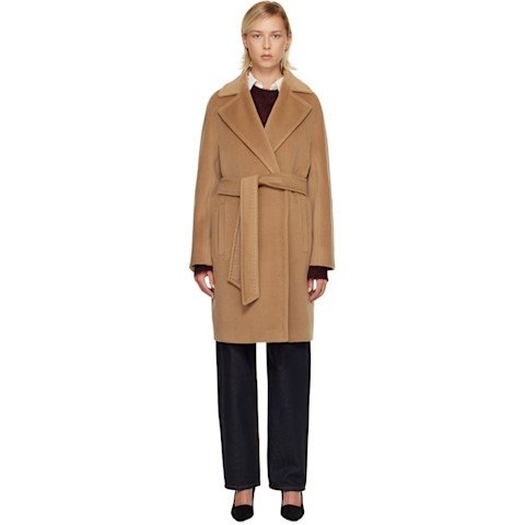 Max MaraScire Coat Tan Wool