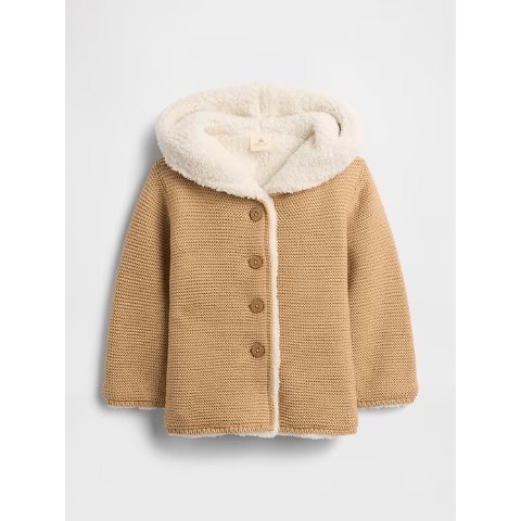 GapBaby Sherpa-Lined Hooded Sweater