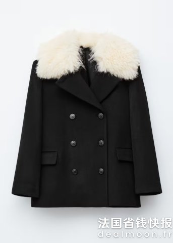 & Other Stories& Other Stories 短款羊毛大衣 黑色