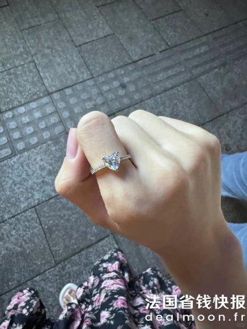 apm Monaco很闪blingbling 心形戒指 纯银