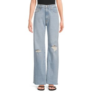 Hudson JeansJolene Wide-Leg Distressed Jeans