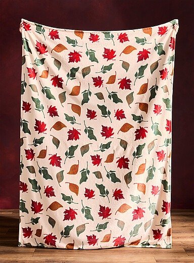 秋叶珊瑚绒毯 130x180cm