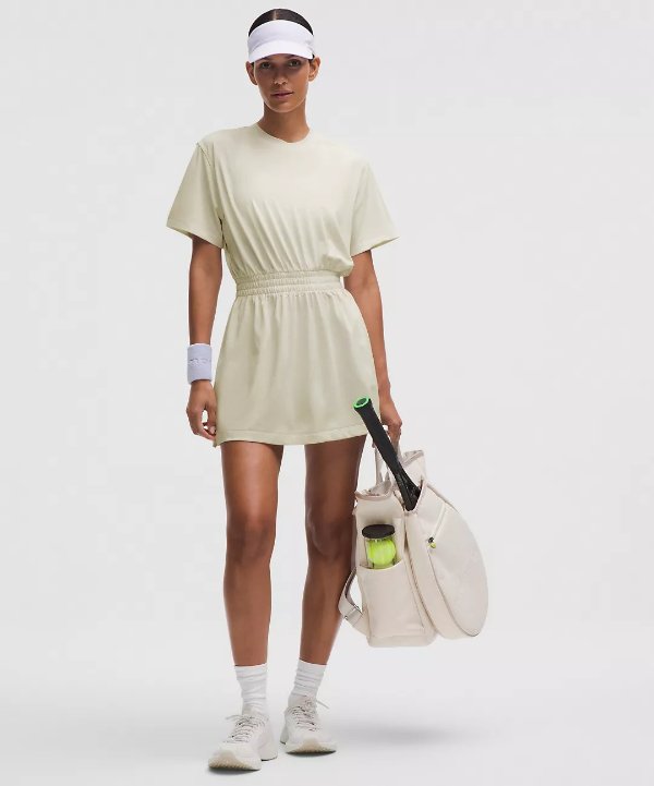 Smocked-Waist T恤连衣裙