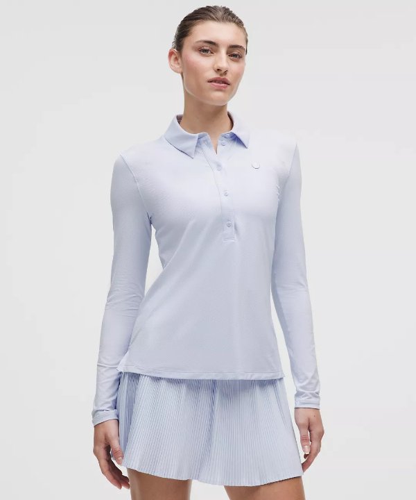 Quick-Dry 长袖POLO衫 直下摆