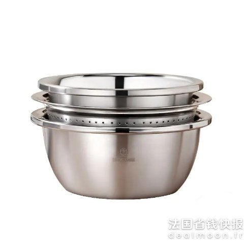 京东京造 304不锈钢洗菜盆 三件套