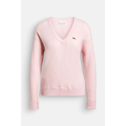 Lacoste 粉色针织毛衣