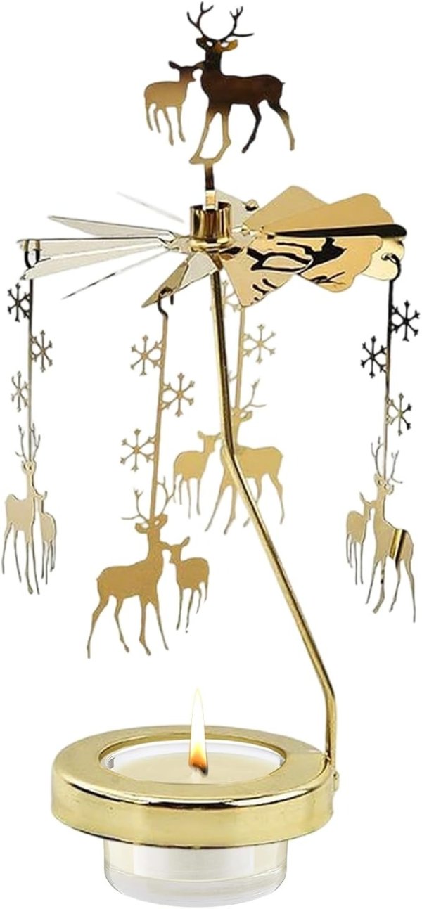 Kerzenkarousel 金色旋转烛台