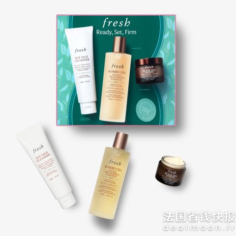 价值€264=变相42折！大豆洁面50ml+红茶水150ml+红茶面霜50ml