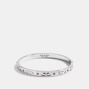 CoachSignature Hinged Bangle