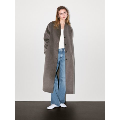 Massimo DuttiWollmantel 立领羊毛大衣