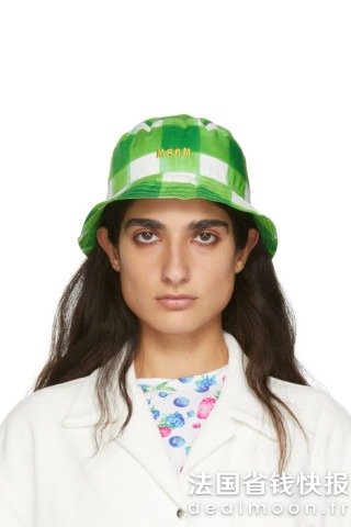MSGM此绿帽子非彼绿帽子！2折啊！Green 格纹渔夫帽