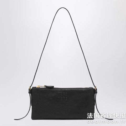 Miu MiuMini 黑色羊皮零钱包