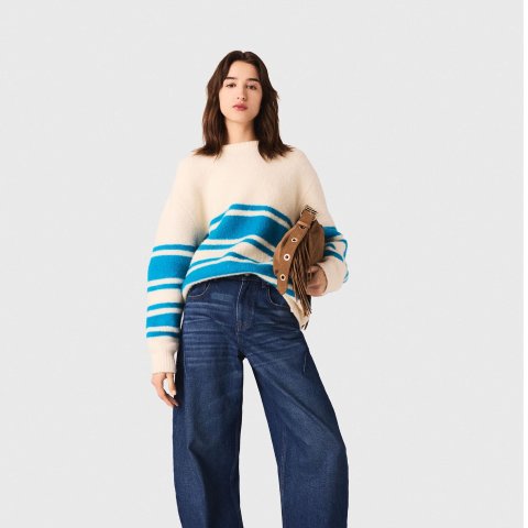 Maje羊毛混纺宽松毛衣