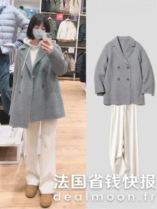 Uniqlo优酱 你怎么韩里韩气@一只圆圆羊毛短款大衣