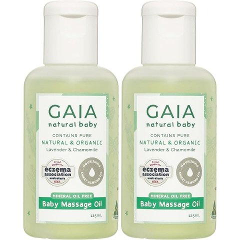 GAIA 婴儿按摩油 有机薰衣草 125mL×2