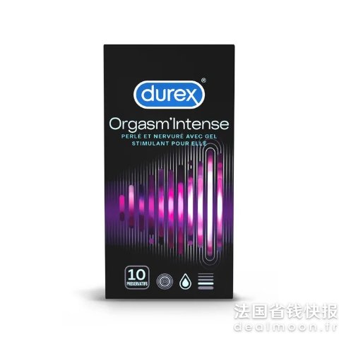 durexORGASM  INTENSE 螺纹颗粒安全套 10只