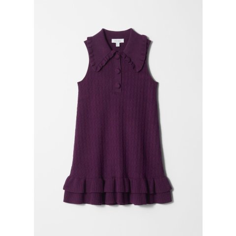 Robe courte 针织荷叶边短裙