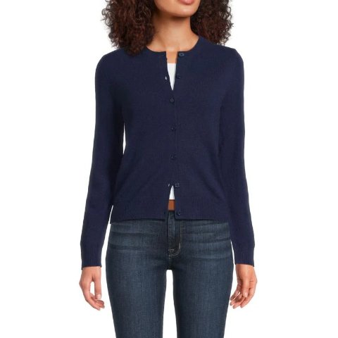 Saks Fifth AvenueOpen-Front Cardigan 100% Cashmere
