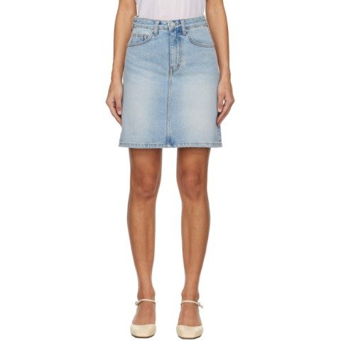 DUNSTBlue Faded Denim Miniskirt