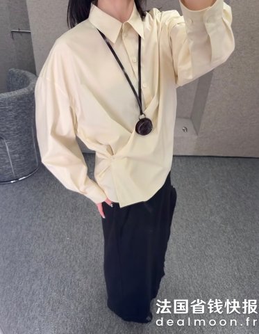 超有标志性的衬衣！@hann_Lemaire 棉丝混纺衬衫