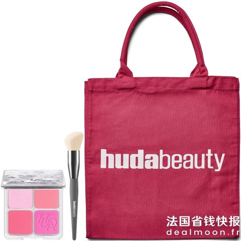 Huda Beauty满€60返€15礼卡=变相75折！新品腮红+包包