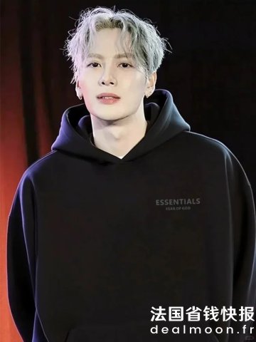 王嘉尔同款白标@喜素-小果FEAR OF GOD ESSENTIALS 背部Logo连帽衫
