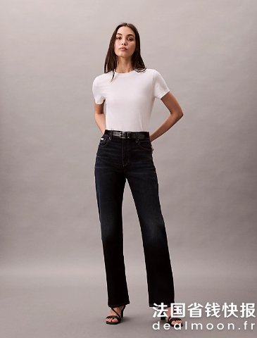 Calvin KleinJean 高腰直筒牛仔裤