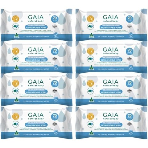 GaiaGAIA 婴儿湿巾 99.5%纯水 8包