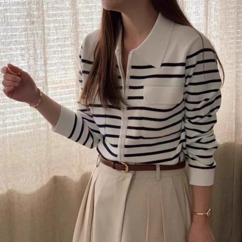 arket爆款条纹开衫