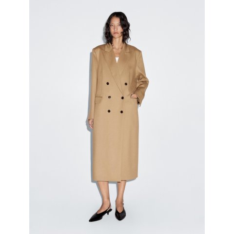 Massimo Dutti驼色长款大衣