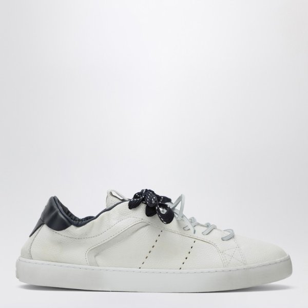 White/Blue 皮革休闲鞋