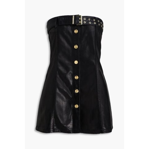 无肩带牛仔上衣