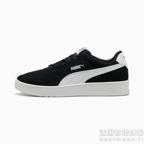 Puma Court Lally 女士麂皮板鞋 黑色