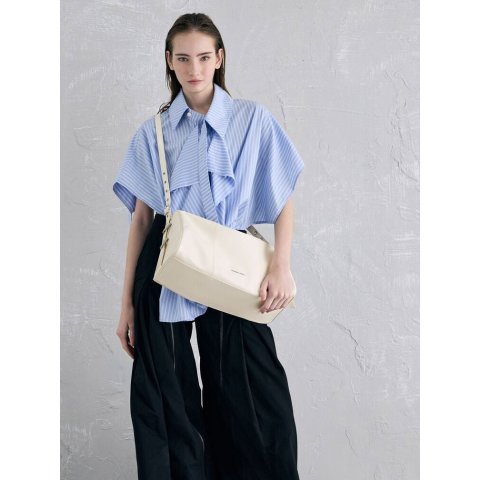 Charles & KeithBryna Panelled Crossbody Bag Cream