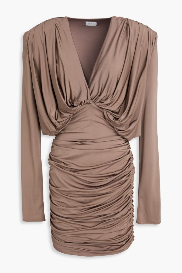 magda butrym Ruched 缎面迷你连衣裙