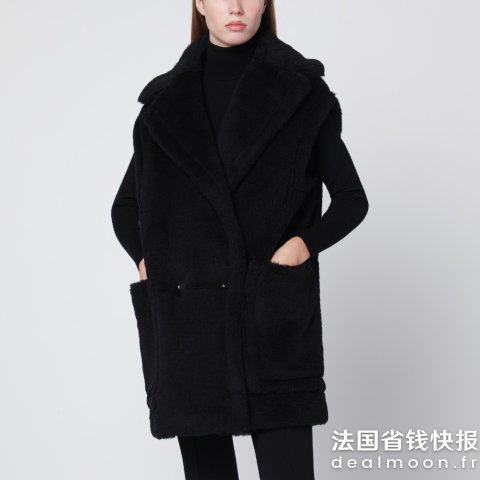 Max Mara 黑色羊驼毛马甲