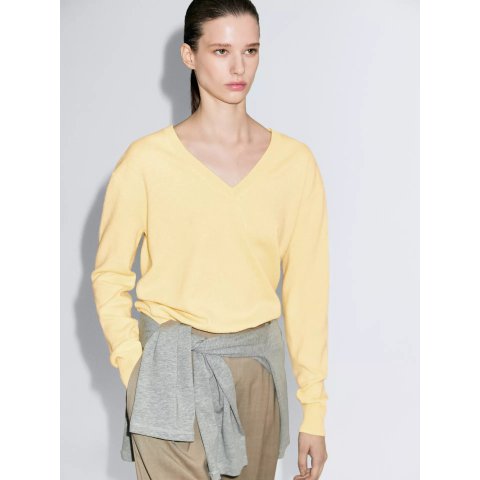 Massimo Dutti深V领羊毛混纺