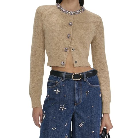 Self-PortraitAlpaca 水晶羊毛开衫