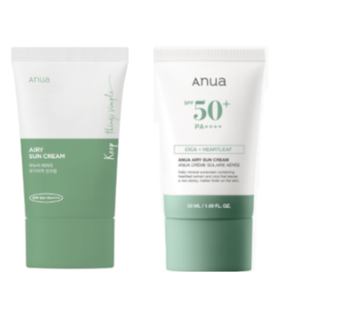 Anua Airy防晒霜 SPF50+ 50ml