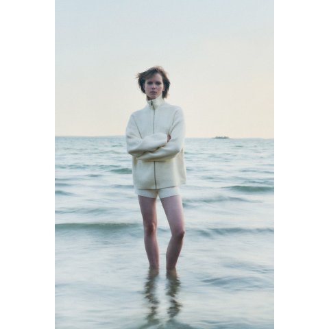 H&MH&M 女士拉链开衫 奶油色