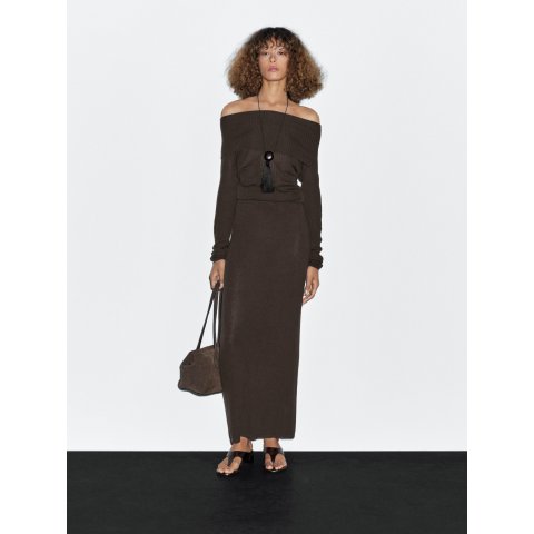 Massimo Dutti一字领针织毛衣