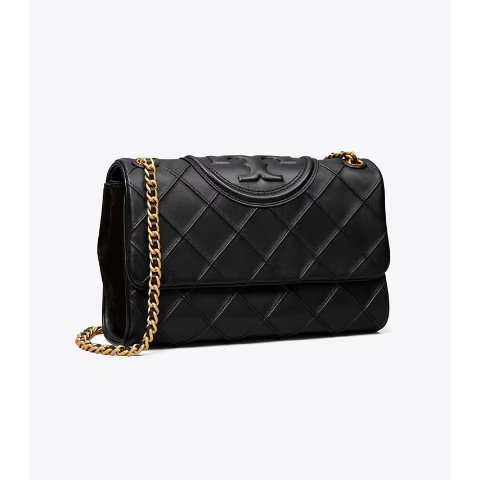 Tory Burch黑色5折！超好看Fleming 单肩包