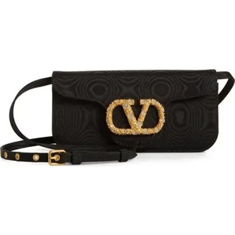 ValentinoLoco Jewel Moire Clutch